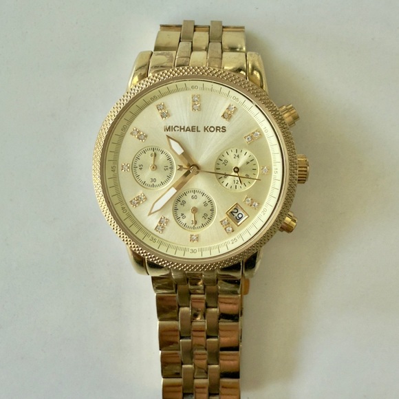 Michael Kors Accessories - Michael Kors Ritz Gold Tone Chronograph Women’s Watch